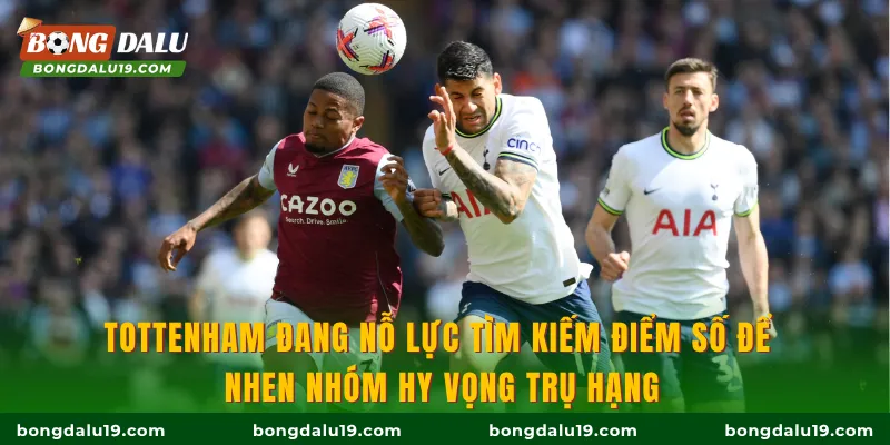 Tottenham đang nỗ lực tìm kiếm điểm số để nhen nhóm hy vọng trụ hạng