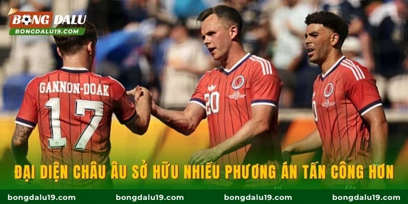 Đại diện châu Âu sở hữu nhiều phương án tấn công hơn