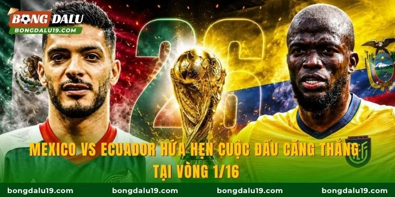 Mexico vs Ecuador hứa hẹn cuộc đấu căng thẳng tại vòng 1/16